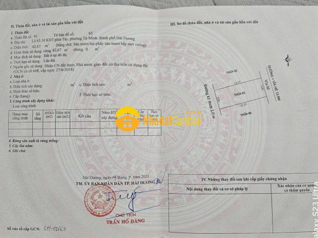 Mặt bằng bán tại Hải Phòng
