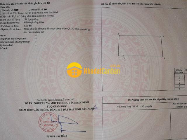 Mặt bằng bán tại Bắc Ninh