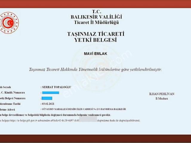 Bandirma, Balikesir içerisinde satılık mülk