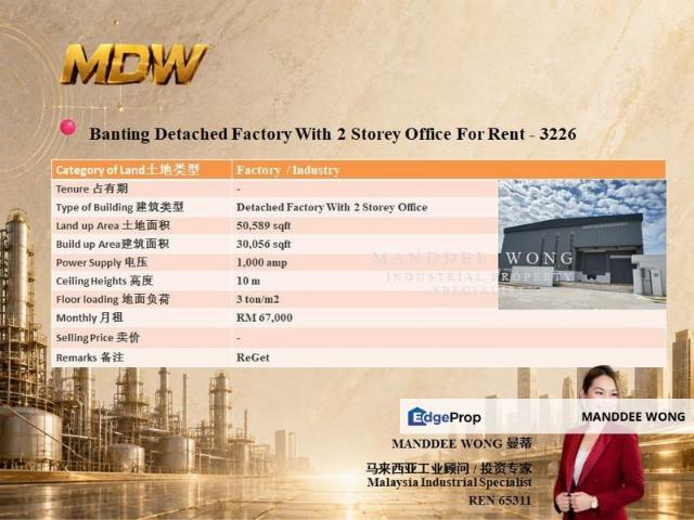 Warehouse for rent in Kampung Bandar, Kuala Langat