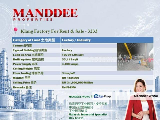 Warehouse for rent in Bandar Baru Klang, Bandaraya Klang