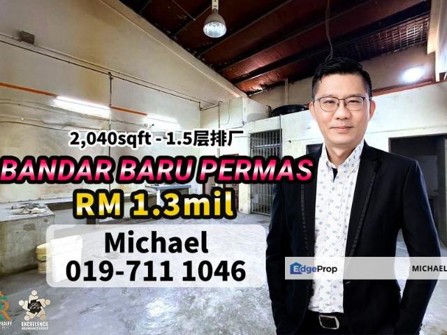 Warehouse for sale in Bandar Baru Permas Jaya, Kampung Senibong