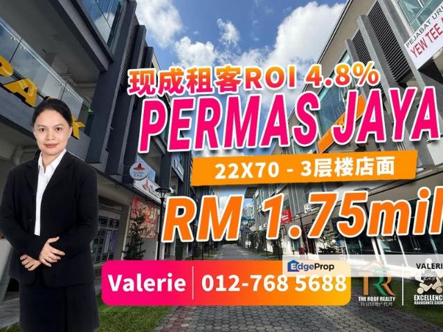 Shop for sale in Bandar Baru Permas Jaya, Kampung Senibong