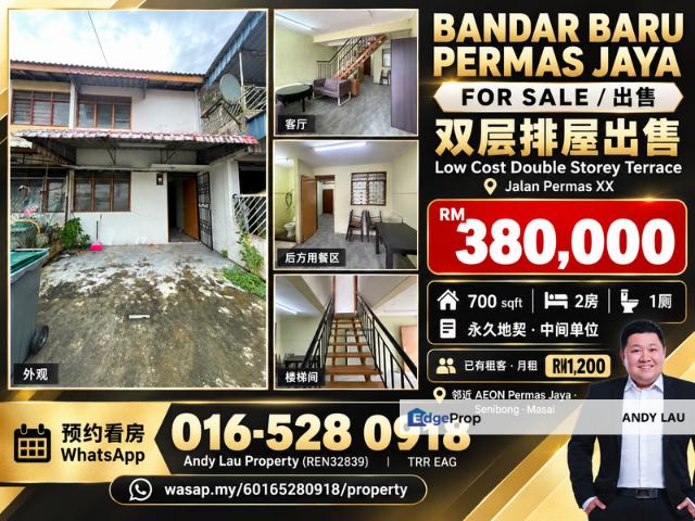 House for sale in Bandar Baru Permas Jaya, Kampung Senibong