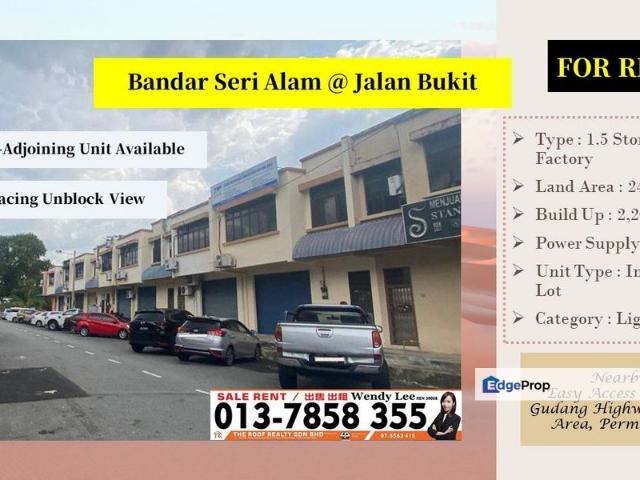 Warehouse for rent in Pasir Gudang, Johor