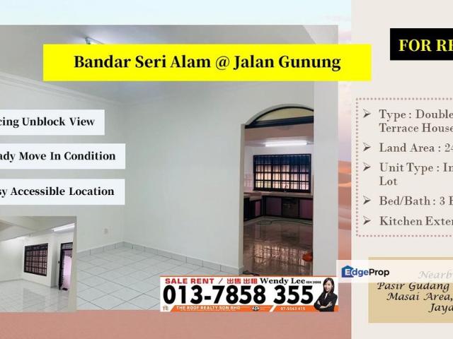 House for rent in Pasir Gudang, Johor