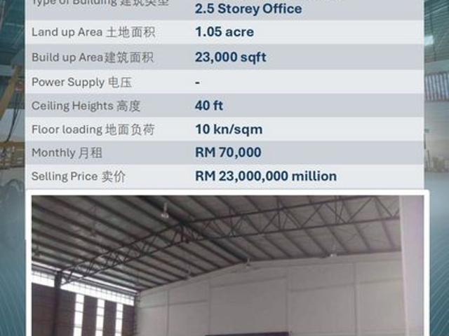 Warehouse for sale in Petaling, Subang Jaya