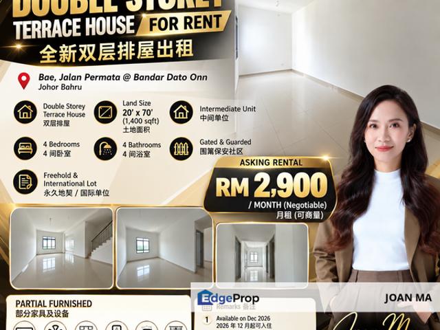 House for rent in Tebrau, Johor Bahru