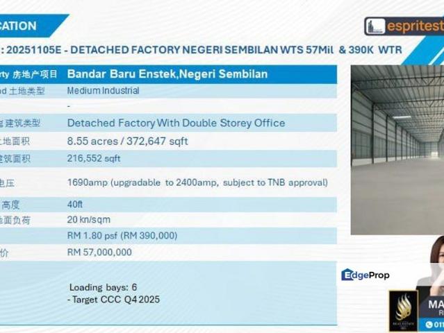 Warehouse for rent in Negeri Sembilan
