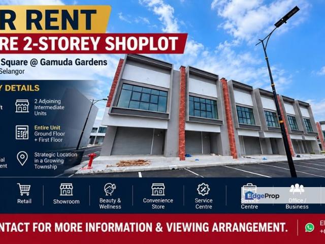 Shop for rent in Bandar Gamuda Gardens, Majlis Perbandaran Selayang