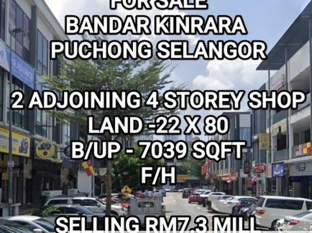 Shop for sale in Bandar Kinrara, Majlis Bandaraya Subang Jaya