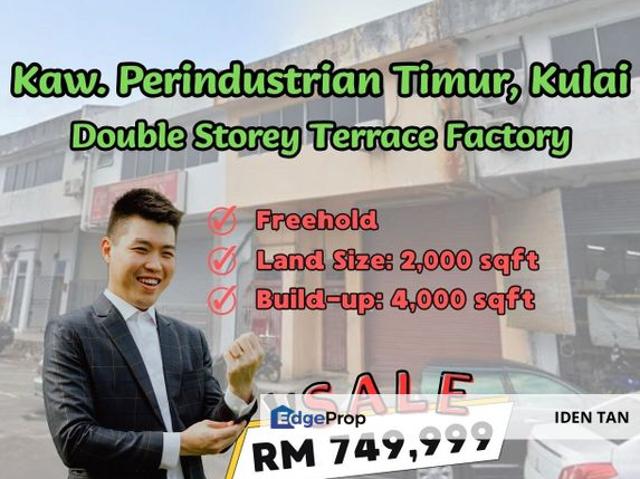 Warehouse for sale in Perindustrian Kulai Timur, Kulai