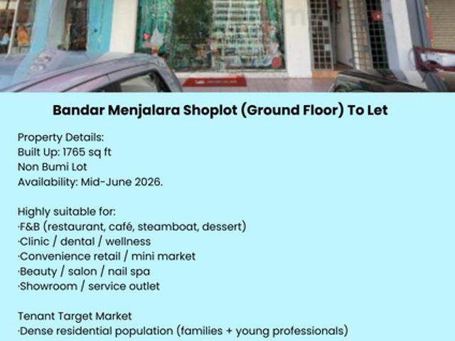 Shop for rent in Kepong, Kuala Lumpur