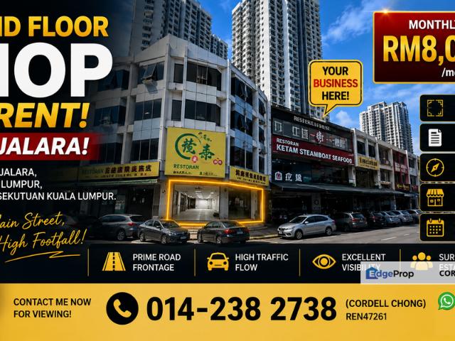 Shop for rent in Kepong, Kuala Lumpur