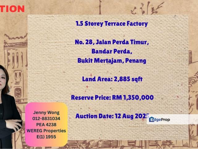 Warehouse for sale in Bukit Mertajam