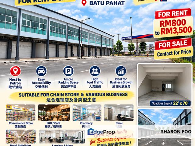 Shop for sale in Bandar Putera Indah, Batu Pahat