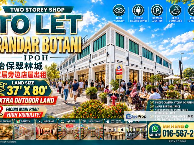 Shop for rent in Majlis Bandaraya Ipoh, Kinta