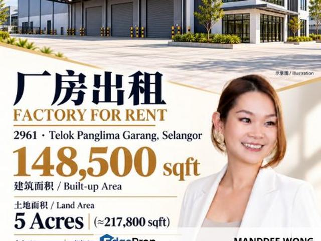 Warehouse for rent in Sijangkang, Bandaraya Klang