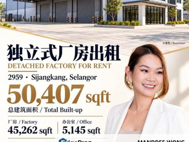 Warehouse for rent in Sijangkang, Bandaraya Klang