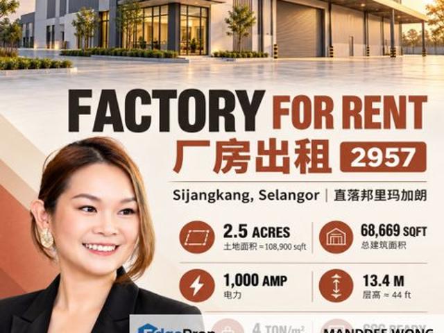 Warehouse for rent in Sijangkang, Bandaraya Klang