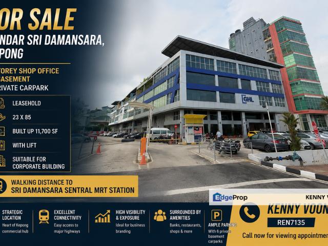 Shop for sale in Petaling, Damansara Damai