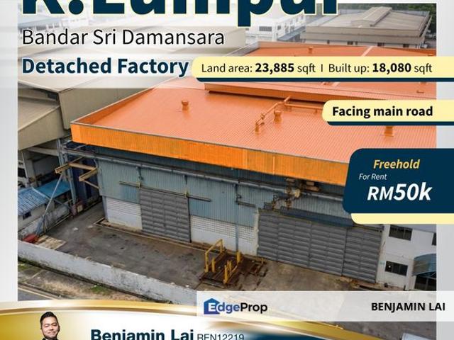 Warehouse for rent in Petaling, Damansara Damai