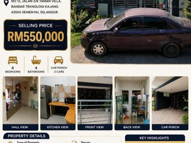 House for sale in Kajang, Langat