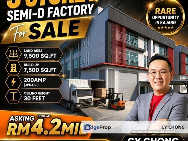Warehouse for sale in Kajang, Langat