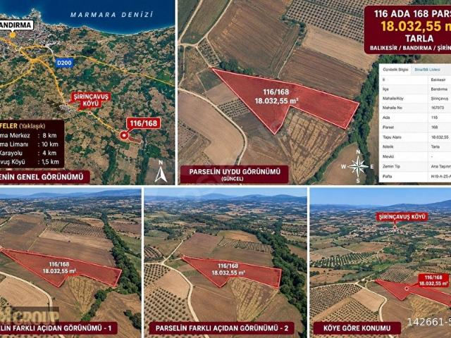 Şirinçavuş Mahallesi, Bandırma içerisinde satılık Arsa