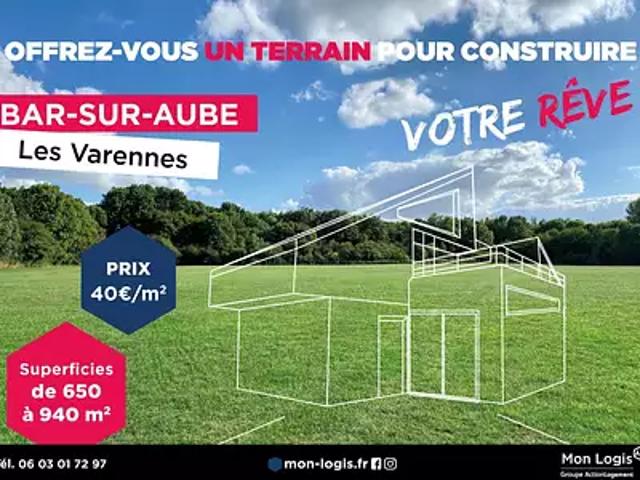 Terrain vente à Bar-sur-Aube, Bar-sur-aube