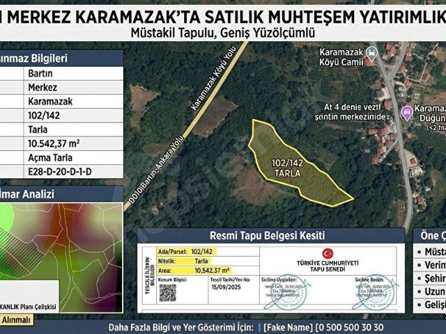 Bartın Merkez, Bartin içerisinde satılık Arsa