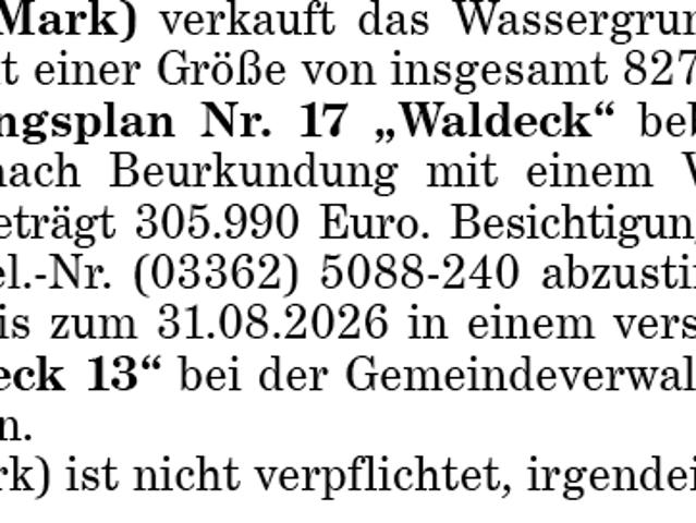 Erdgeschosswohnung kaufen in Fangschleuse, Grünheide