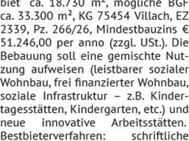 Grundstück kaufen in Villach, Judendorf-Straßengel