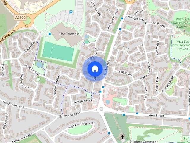 House for rent in Perryfields, West Sussex