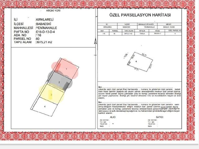 Yenimahalle, Babaeski içerisinde satılık mülk