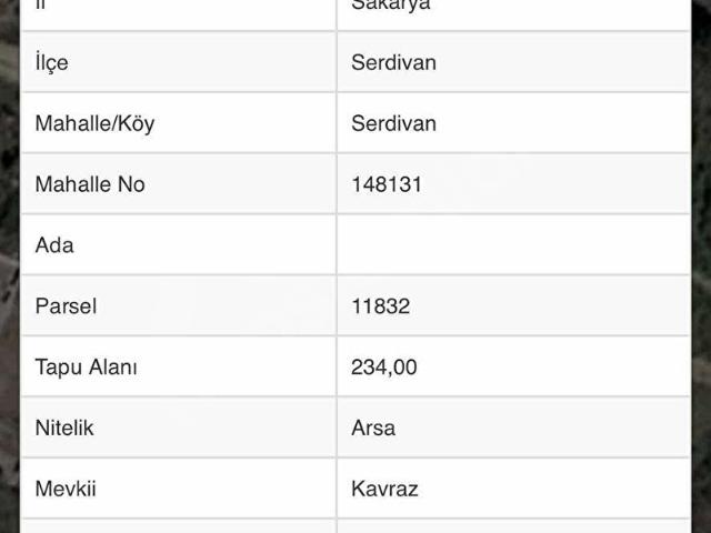 Serdivan, Sakarya içerisinde satılık Arsa