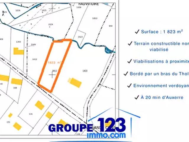 Terrain vente à Auxerre, Beauvoir