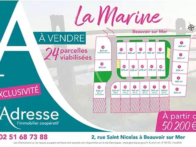 Terrain vente à Les Sables-d'Olonne, Beauvoir-sur-mer