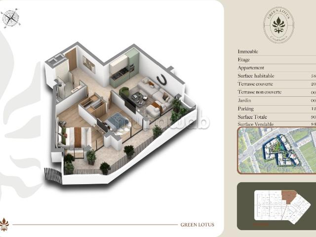 Appartement vente à Anfa, Gharb-Chrarda-Beni Hssen