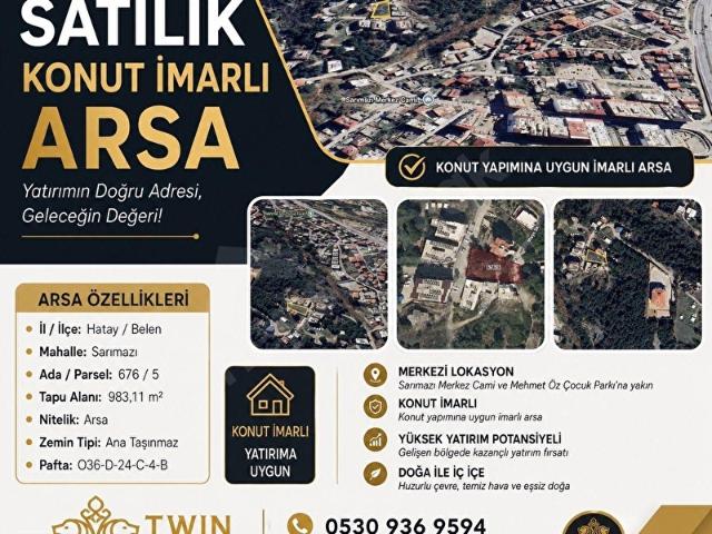 Sarımazı, Belen içerisinde satılık Arsa