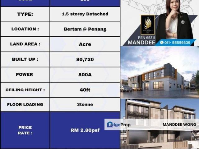 Warehouse for rent in Wellesley, Penang