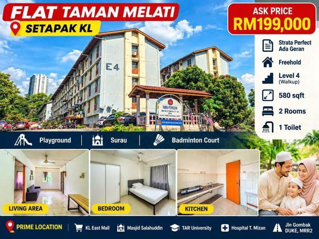 Flat for sale in Setapak, Kuala Lumpur