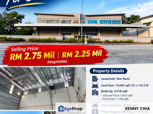 Warehouse for sale in Kuala Selangor, Selangor