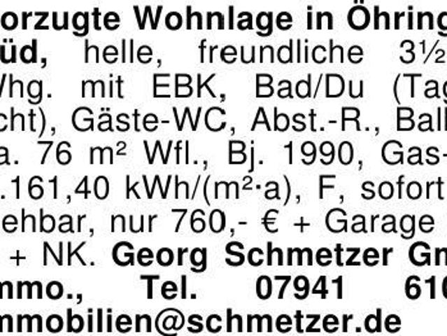 Wohnung mieten in Schwöllbronn, Öhringen