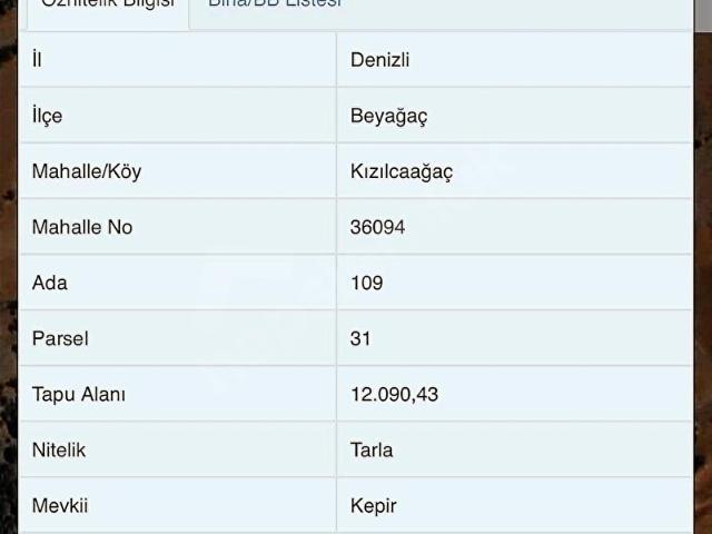 Beyağaç, Denizli içerisinde satılık Arsa
