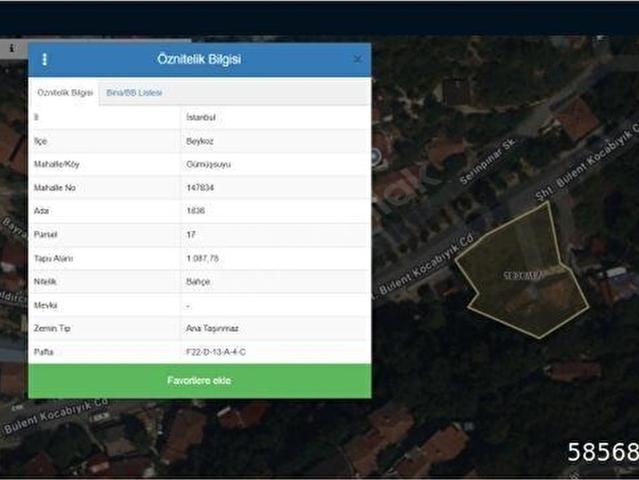 Beykoz, İstanbul içerisinde satılık Arsa
