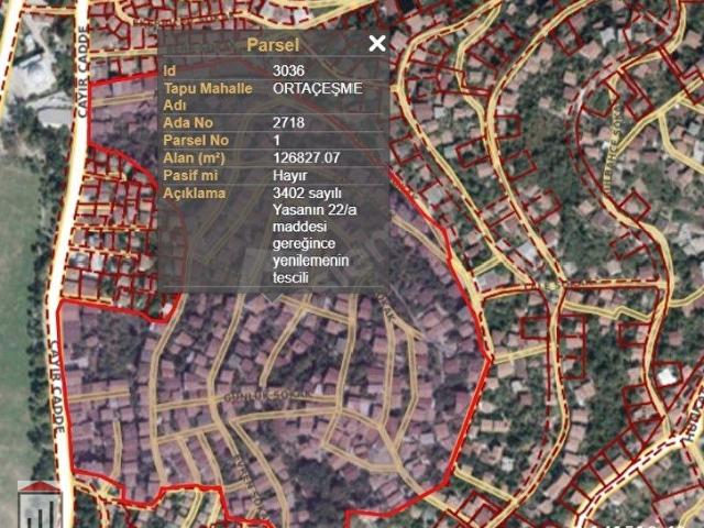 Ortaçeşme Mahallesi, Beykoz içerisinde satılık Arsa