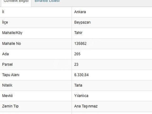 Beypazari, Ankara içerisinde satılık Arsa