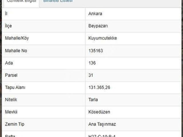 Beypazari, Ankara içerisinde satılık Arsa