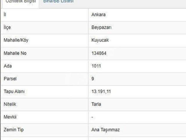 Beypazari, Ankara içerisinde satılık Arsa
